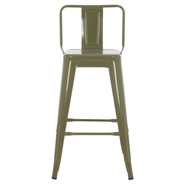 ΣΚΑΜΠΟ ΜΕΣΑΙΟΥ ΥΨΟΥΣ ΜΕΤΑΛΛΙΚΟ MELITA ΣΕ DARK OLIVE GREEN HM8574.03 42x42x98 cm. - Image 3