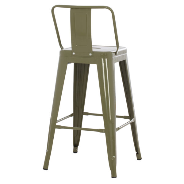 ΣΚΑΜΠΟ ΜΕΣΑΙΟΥ ΥΨΟΥΣ ΜΕΤΑΛΛΙΚΟ MELITA ΣΕ DARK OLIVE GREEN HM8574.03 42x42x98 cm. - Image 5