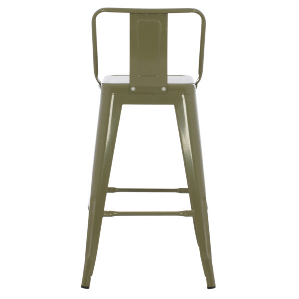 ΣΚΑΜΠΟ ΜΕΣΑΙΟΥ ΥΨΟΥΣ ΜΕΤΑΛΛΙΚΟ MELITA ΣΕ DARK OLIVE GREEN HM8574.03 42x42x98 cm. - Image 6