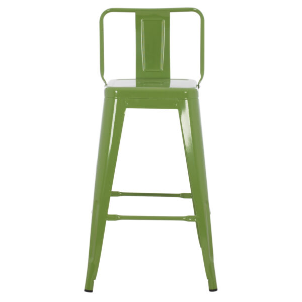 ΣΚΑΜΠΟ ΜΕΣΑΙΟΥ ΥΨΟΥΣ ΜΕΤΑΛΛΙΚΟ MELITA ΣΕ LIGHT OLIVE GREEN HM8574.13 42x42x98 εκ. - Image 3
