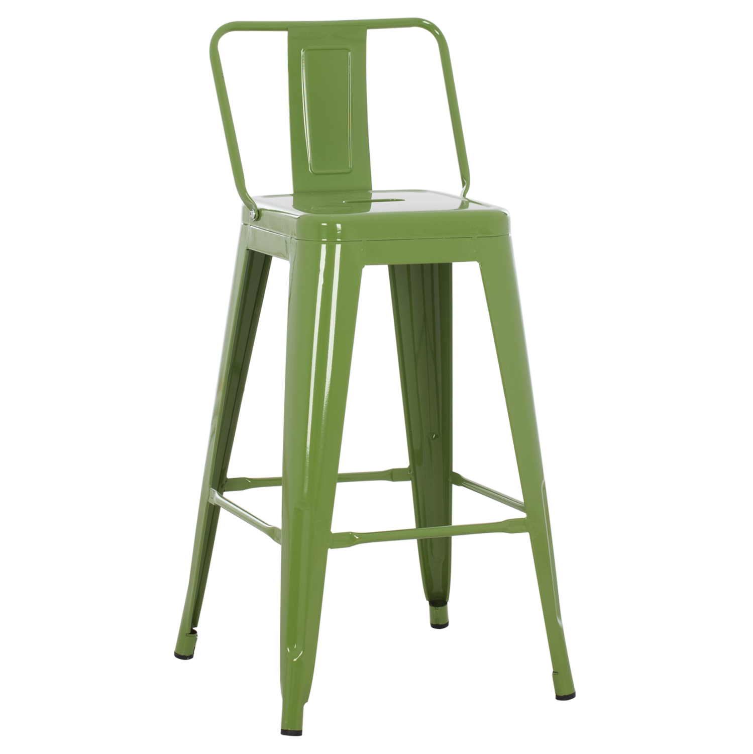 HM8574.13 ΣΚΑΜΠΟ ΜΕΣΑΙΟΥ ΥΨΟΥΣ ΜΕΤΑΛΛΙΚΟ MELITA ΣΕ LIGHT OLIVE GREEN HM8574.13 42x42x98 εκ. - Image 1