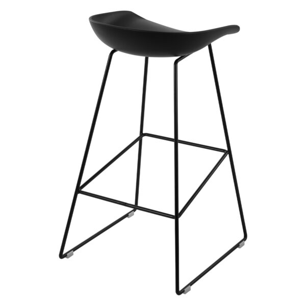 ΣΚΑΜΠΟ ΜΕΤΑΛΛΙΚΟ NAILA HM8450.02 ΜΕ ΚΑΘΙΣΜΑ PP ΜΑΥΡΟ 47x47x83 εκ. - Image 5
