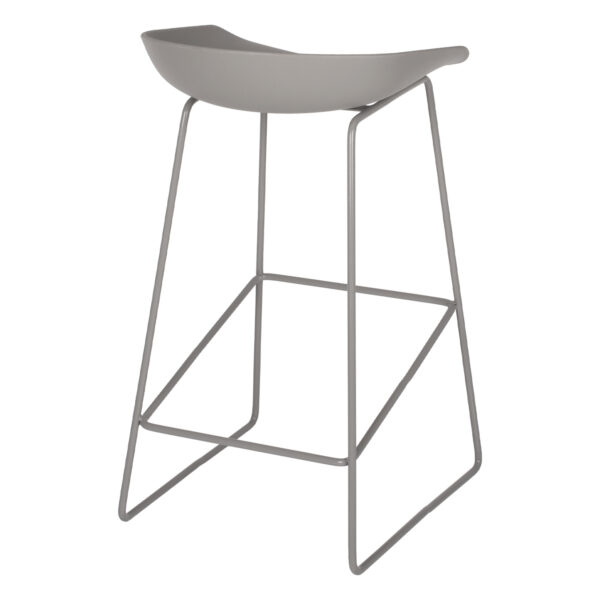 ΣΚΑΜΠΟ ΜΕΤΑΛΛΙΚΟ NAILA HM8450.10 ΜΕ ΚΑΘΙΣΜΑ PP ΓΚΡΙ 47x47x83 εκ. - Image 5