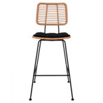 ΣΚΑΜΠΟ ΜΕΤΑΛΛΙΚΟ ΜΕ ΜΑΞΙΛΑΡΙ ALLEGRA HM5455 ΜΕ WICKER ΜΠΕΖ 46,5x55x117,5Υ εκ. - Image 3