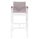 ΣΚΑΜΠΟ ΜΠΑΡ ΑΛΟΥΜΙΝΙΟΥ ΛΕΥΚΟ ΜΕ POLYWOOD 52 x 58 x 108 εκ. HM5790.01 - Image 3