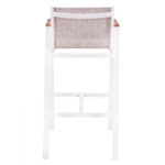 ΣΚΑΜΠΟ ΜΠΑΡ ΑΛΟΥΜΙΝΙΟΥ ΛΕΥΚΟ ΜΕ POLYWOOD 52 x 58 x 108 εκ. HM5790.01 - Image 5