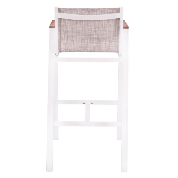 ΣΚΑΜΠΟ ΜΠΑΡ ΑΛΟΥΜΙΝΙΟΥ ΛΕΥΚΟ ΜΕ POLYWOOD 52 x 58 x 108 εκ. HM5790.01 - Image 5
