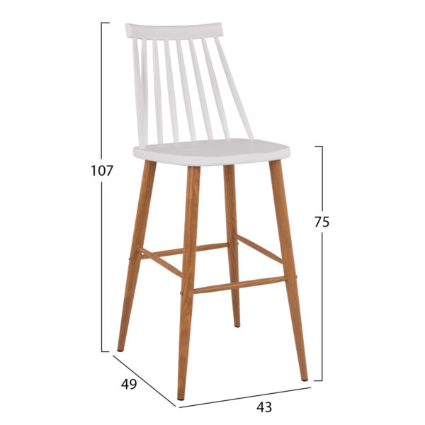 ΣΚΑΜΠΟ ΜΠΑΡ HM8459.01 VANESSA ΣΕ ΛΕΥΚΟ ΧΡΩΜΑ 43x49x107 εκ. - Image 2