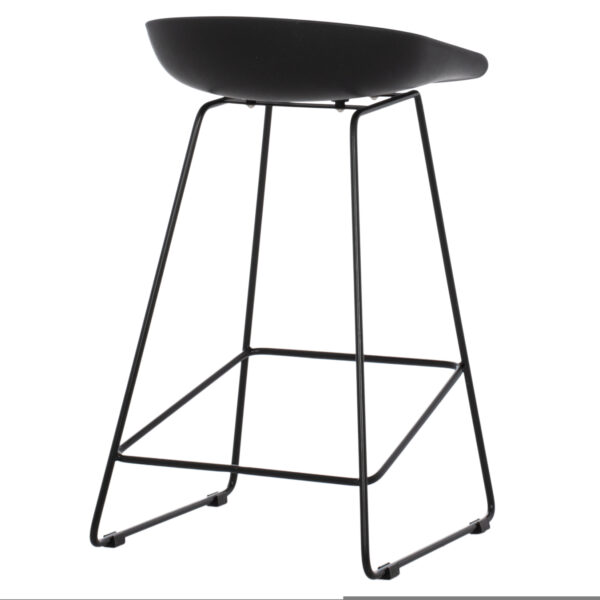 ΣΚΑΜΠΟ ΜΠΑΡ NAILA HM9299.02 ΜΑΥΡΟ ΜΕΣΑΙΟΥ ΥΨΟΥΣ 44x44x74Yεκ. - Image 5