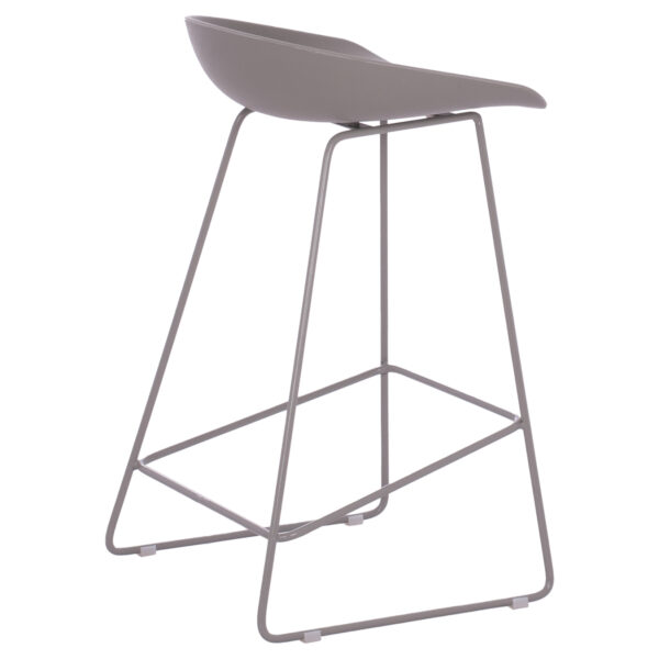 ΣΚΑΜΠΟ ΜΠΑΡ NAILA HM9299.10 ΓΚΡΙ ΜΕΣΑΙΟΥ ΥΨΟΥΣ 44x44x74Yεκ. - Image 5