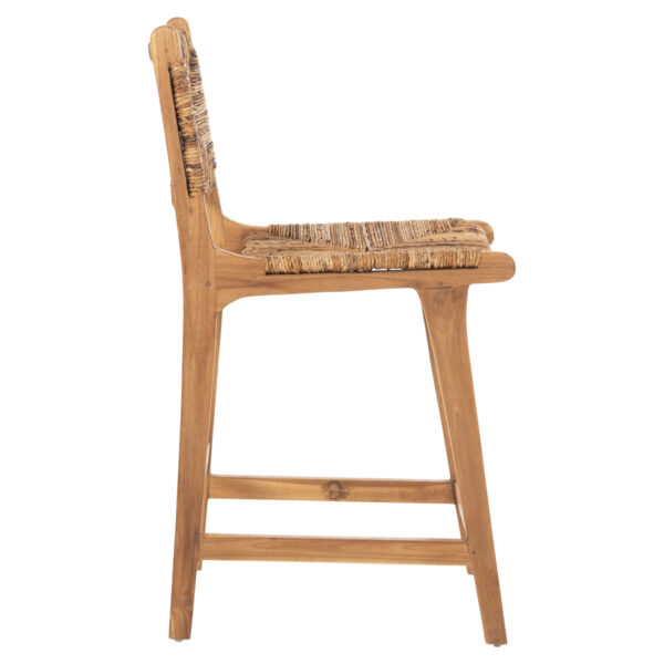ΣΚΑΜΠΟ ΜΠΑΡ WALTER HM9842 ΞΥΛO TEAK ΣΕ ΦΥΣΙΚΟ-ΨΑΘΑ 46x55x96Υεκ. - Image 4