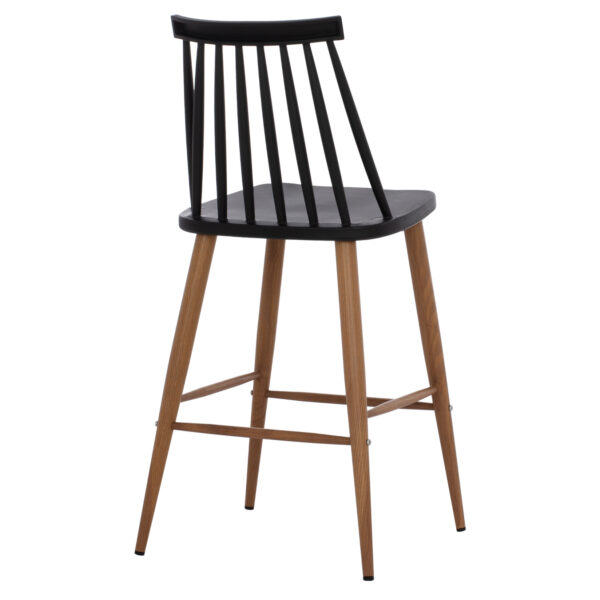 ΣΚΑΜΠΟ ΜΠΑΡ VANESSA ΜΑΥΡΟ ΜΕΣΑΙΟΥ ΥΨΟΥΣ HM9300.02  43x45x97Υεκ. - Image 5