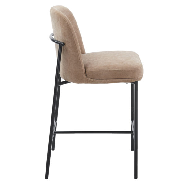 ΣΚΑΜΠΟ ΜΠΑΡ ΜΕΣ.ΥΨΟΥΣ MANIDO HM18427.02 TAUPE ΥΦΑΣΜΑ-ΜΕΤΑΛ.ΜΑΥΡΟΣ ΣΚΕΛΕΤΟΣ 47x54x94Υεκ - Image 4