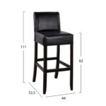 ΣΚΑΜΠΩ ΜΠΑΡ ΟΞΙΑ ΜΕ ΠΛΑΤΗ ΜΕ PVC ΚΑΦΕ RODOS VEGGE HM299 44x52,5x111 εκ. - Image 2