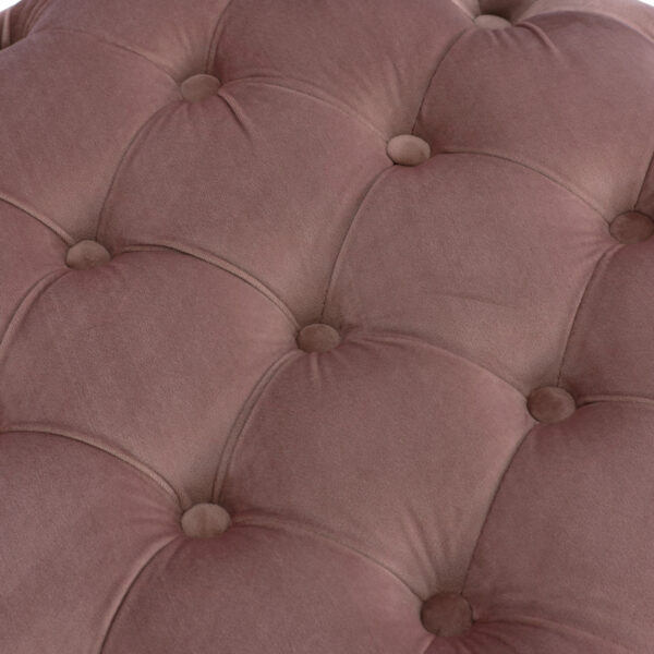 ΣΚΑΜΠΟ KASSIE  ΣΑΠΙΟ ΜΗΛΟ ΒΕΛΟΥΔΟ ΤΥΠΟΥ CHESTERFIELD HM8406.02 Φ60x43Υ εκ. - Image 5