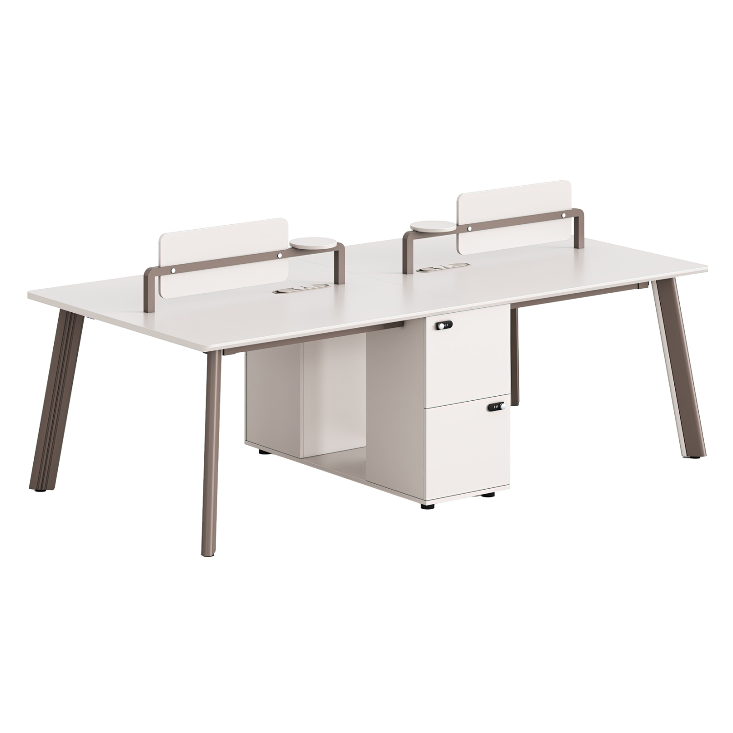 HM18277 ΣΤΑΘΜΟΣ ΕΡΓΑΣΙΑΣ 4 ΘΕΣΕΩΝ NEWLINE HM18277 ΜΕΛΑΜΙΝΗ ΕΚΡΟΥ-ΠΟΔΙΑ ΑΛΟΥΜΙΝΙΟΥ 240x120x75Υ - Image 1