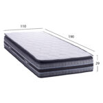 ΣΤΡΩΜΑ DREAMTOPIA FRANKLIN HM657.110 BONNELL SPRING ΜΕ ΑΝΩΣΤΡΩΜΑ 110x190x29Y εκ. - Image 2