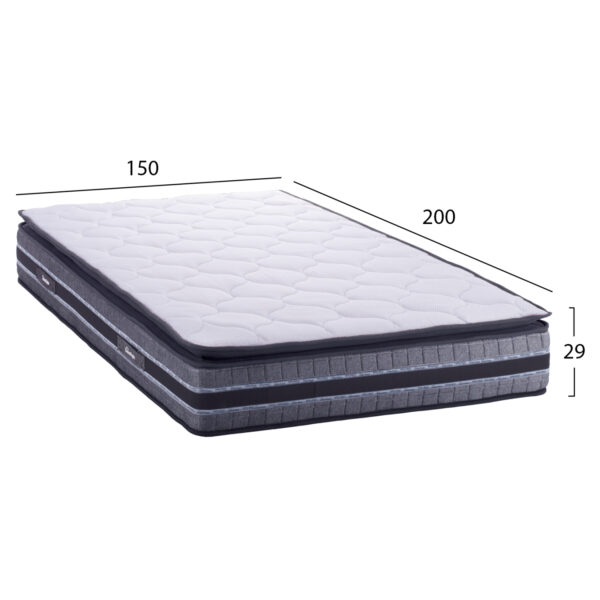 ΣΤΡΩΜΑ DREAMTOPIA FRANKLIN HM657.150 BONNELL SPRING ΜΕ ΑΝΩΣΤΡΩΜΑ 150x200x29Y εκ. - Image 2