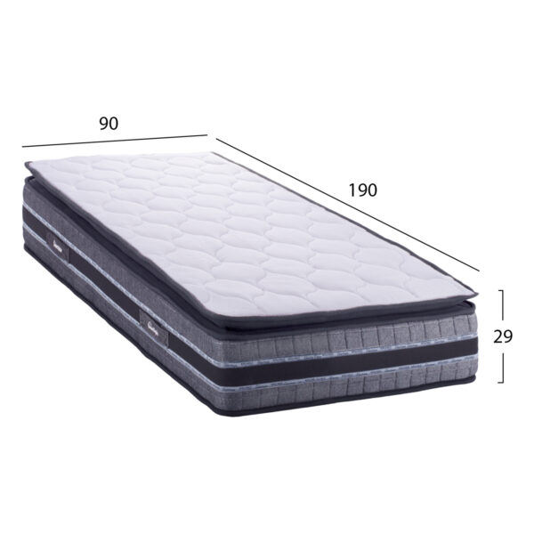 ΣΤΡΩΜΑ DREAMTOPIA FRANKLIN HM657.90 BONNELL SPRING ΜΕ ΑΝΩΣΤΡΩΜΑ 90x190x29Y εκ. - Image 2