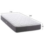 ΣΤΡΩΜΑ DREAMTOPIA ΣΕΙΡΑ LULLABY ALOE VERA HM655.110-200 BONNELL SPRING 110x200x20Yεκ. - Image 2