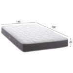 ΣΤΡΩΜΑ DREAMTOPIA ΣΕΙΡΑ LULLABY ALOE VERA HM655.140 BONNELL SPRING 140x190x20Y εκ. - Image 2