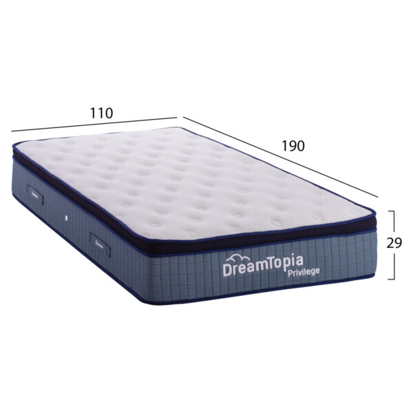 ΣΤΡΩΜΑ DREAMTOPIA, σειρά PRIVILEGE HM660.110 POCKET SPRING ΜΕ ΑΝΩΣΤΡΩΜΑ 110X190x29Υεκ. - Image 2