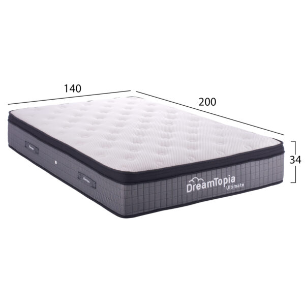 ΣΤΡΩΜΑ DREAMTOPIA, σειρά ULTIMATE HM661.140 POCKET SPRING ΜΕ ΑΝΩΣΤΡΩΜΑ 140X200x34Yεκ. - Image 2