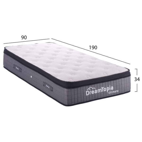 ΣΤΡΩΜΑ DREAMTOPIA, σειρά ULTIMATE HM661.90 POCKET SPRING ΜΕ ΑΝΩΣΤΡΩΜΑ 90X190x34Yεκ. - Image 2