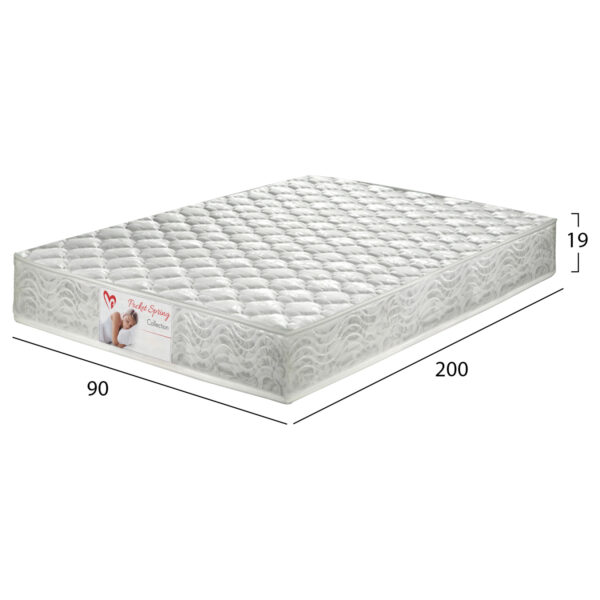 ΣΤΡΩΜΑ POCKET SPRING ΜΟΝΟ 90x200 ΔΙΠΛΗΣ ΟΨΗΣ HM309.07 - Image 2