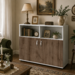 Τουαλέτα, Ava 2-1000 Λευκό με Καρυδί, 100x90x43, Genomax