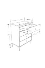 Συρταριέρα  3700 Agata , 80x45x91,8εκ., All4home - Image 3