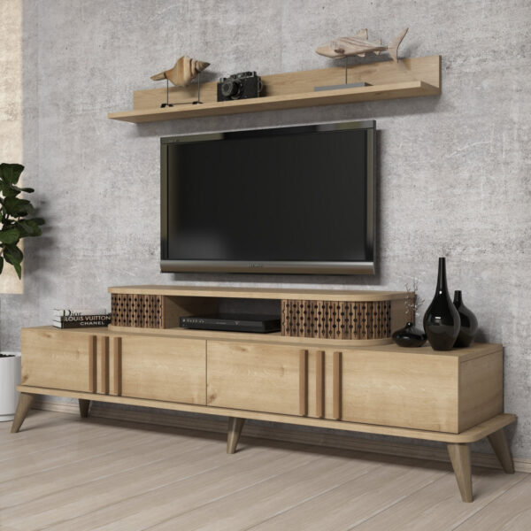 ΣΥΝΘΕΣΗ ΣΑΛΟΝΙΟΥ 2 ΤΜΧ ΦΥΣΙΚΟ OAK HM11848.01 - Image 5