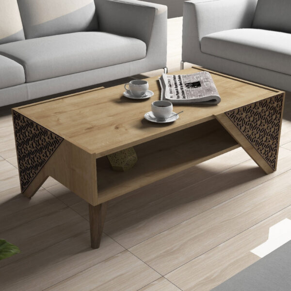 ΣΥΝΘΕΣΗ ΣΑΛΟΝΙΟΥ ΜΕΛΑΜΙΝΗΣ 2 ΤΜΧ ΦΥΣΙΚΟ OAK HM11849.01 - Image 6