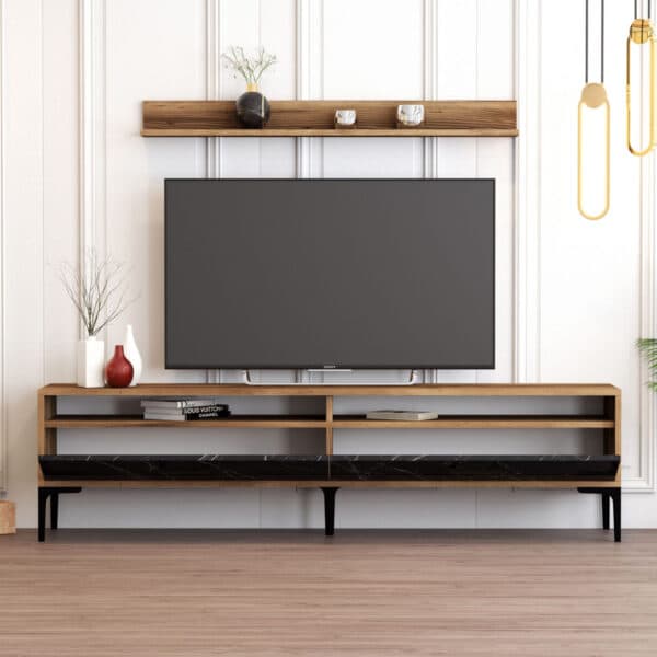 ΣΥΝΘΕΣΗ ΣΑΛΟΝΙΟΥ ΜΕΛΑΜΙΝΗΣ 2ΤΜΧ ΚΑΡΥΔΙ-BLACK MARBLE HM11855.01 - Image 6