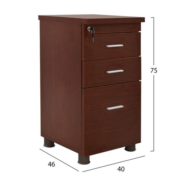 ΣΥΡΤΑΡΙΕΡΑ ΓΡΑΦΕΙΟΥ VANCE ΕΠΑΓΓΕΛΜΑΤΙΚΗ WENGE HM2049.12 40X46X75Υ εκ. - Image 2