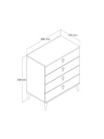 Συρταριέρα με 4 συρτάρια,Versa-ce 3610 , 80x45x90,8 , All4home - Image 4