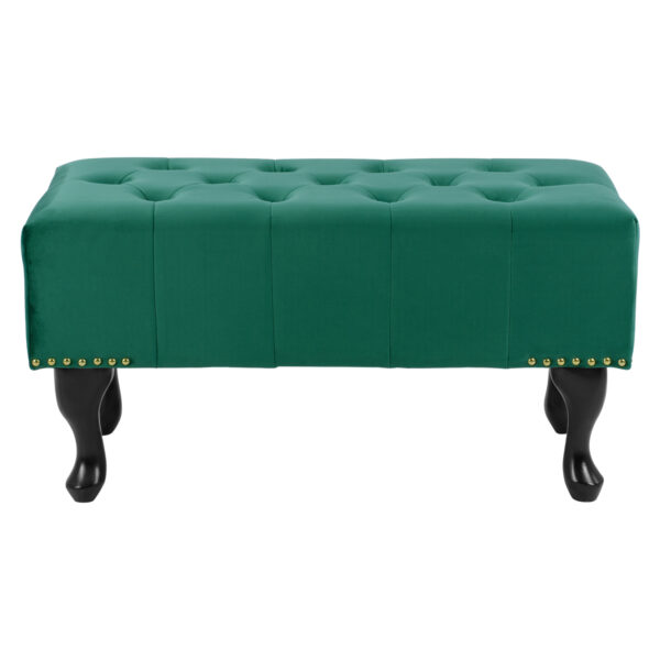 ΤΑΜΠΟΥΡΕ T.CHESTERFIELD EMMA HM226.03 ΚΥΠΑΡΙΣΣΙ ΒΕΛΟΥΔΟ-ΜΑΥΡΑ ΠΟΔΙΑ 80x45x40Υεκ - Image 3