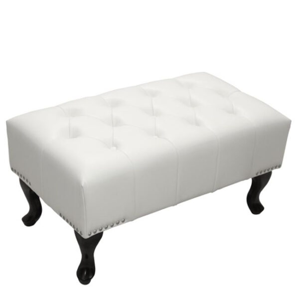 ΤΑΜΠΟΥΡΕ ΥΠΟΠΟΔΙΟ T.CHESTERFIELD EMMA HM226.02 PU ΛΕΥΚΟ-ΜΑΥΡΑ ΠΟΔΙΑ 80x44x39Yεκ. - Image 2