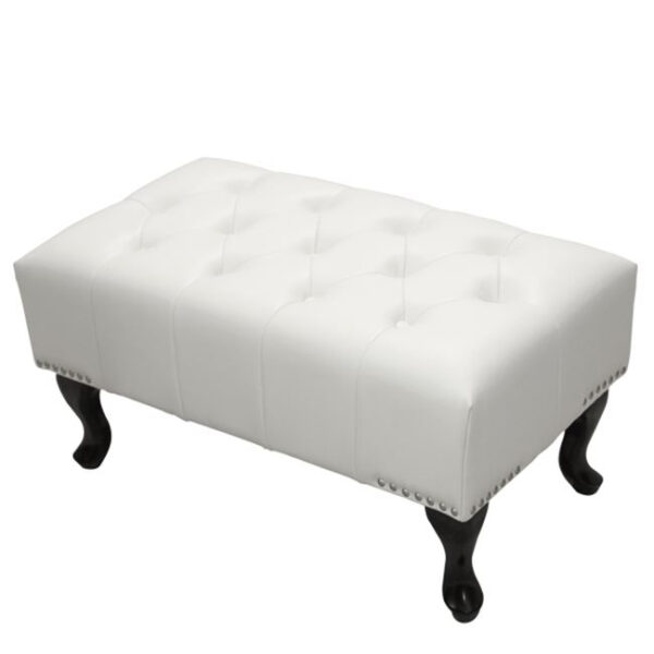 ΤΑΜΠΟΥΡΕ ΥΠΟΠΟΔΙΟ T.CHESTERFIELD EMMA HM226.02 PU ΛΕΥΚΟ-ΜΑΥΡΑ ΠΟΔΙΑ 80x44x39Yεκ. - Image 3