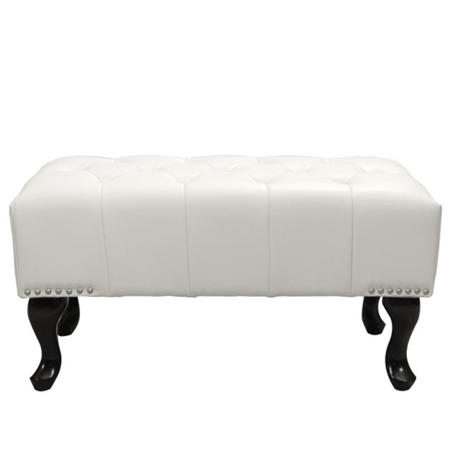 HM226.02 ΤΑΜΠΟΥΡΕ ΥΠΟΠΟΔΙΟ T.CHESTERFIELD EMMA HM226.02 PU ΛΕΥΚΟ-ΜΑΥΡΑ ΠΟΔΙΑ 80x44x39Yεκ. - Image 1