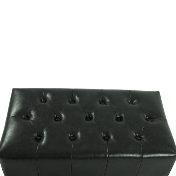 ΤΑΜΠΟΥΡΕ ΥΠΟΠΟΔΙΟ T.CHESTERFIELD EMMA HM226.08 PU ΚΥΠΑΡΙΣΣΙ-ΜΑΥΡΑ ΠΟΔΙΑ 80x45x39Yεκ. - Image 4