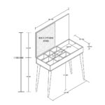 Τουαλέτα με καθρέφτη , 2222 Flora , 80χ45χ119 εκ., All4home - Image 6