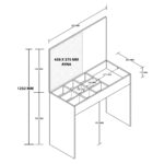 Τουαλέτα με καθρέφτη , 2230 Laila , 80,5 x 45 x 123,20 εκ., All4home - Image 6