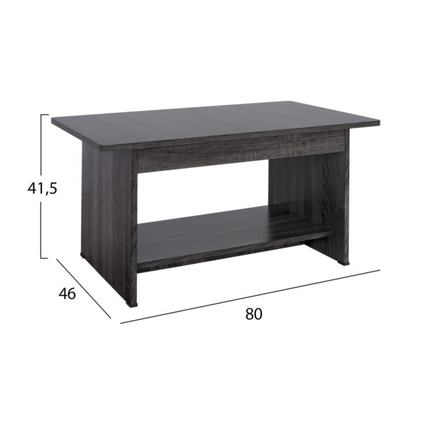 ΤΡΑΠΕΖΑΚΙ ΣΑΛΟΝΙΟΥ HAYDEN HM2286.01 ΣΕ ΑΝΘΡΑΚΙ ΧΡΩΜΑ 80x41,5x46 - Image 2