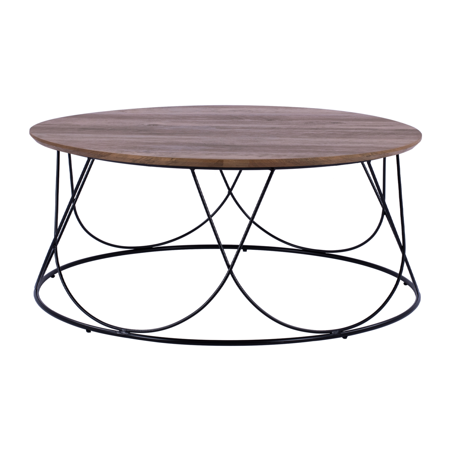 HM8690 ΤΡΑΠΕΖΑΚΙ ΣΑΛΟΝΙΟΥ ZENA HM8690 MDF TOP ΜΕ ΜΕΤΑΛΛΙΚΟ ΜΑΥΡΟ ΣΚΕΛΕΤΟ Φ90Χ40Υ εκ. - Image 1