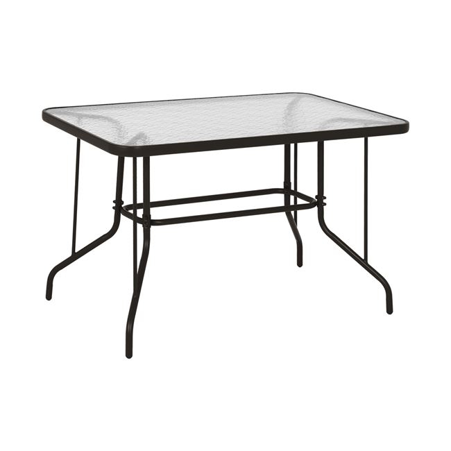 HM5679.02 ΤΡΑΠΕΖΙ ADAM HM5679.02 ΜΕΤΑΛΛΙΚΟ ΚΑΦΕ ΜΕ ΓΥΑΛΙΝΗ ΕΠΙΦΑΝΕΙΑ 120Χ70Χ71Υεκ. - Image 1