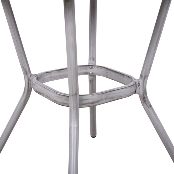 ΤΡΑΠΕΖΙ ΑΛΟΥΜΙΝΙΟΥ HARLOW 70X70X76 BAMBOO LOOK HM5568.01 ΛΕΥΚΗ ΠΑΤΙΝΑ ΜΕ ΓΥΑΛΙ - Image 6