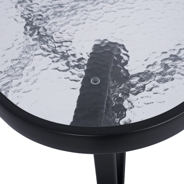 ΤΡΑΠΕΖΙ BRUNO 150X90Χ72Υεκ. ΓΚΡΙ ΜΕΤΑΛΛΙΚΟ ΜΕ ΓΥΑΛΙΝΗ ΕΠΙΦΑΝΕΙΑ HM5145.01 - Image 4