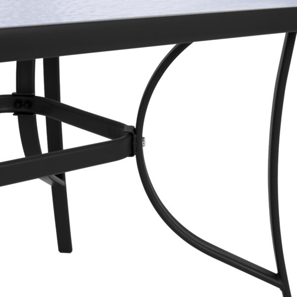 ΤΡΑΠΕΖΙ BRUNO 150X90Χ72Υεκ. ΓΚΡΙ ΜΕΤΑΛΛΙΚΟ ΜΕ ΓΥΑΛΙΝΗ ΕΠΙΦΑΝΕΙΑ HM5145.01 - Image 5