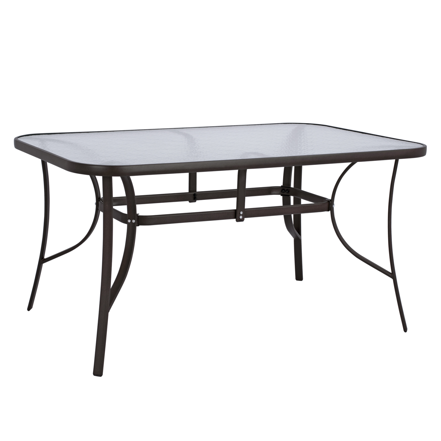 HM5145.02 ΤΡΑΠΕΖΙ BRUNO 150X90Χ72Υεκ. ΚΑΦΕ ΜΕΤΑΛΛΙΚΟ ΜΕ ΓΥΑΛΙΝΗ ΕΠΙΦΑΝΕΙΑ HM5145.02 - Image 1